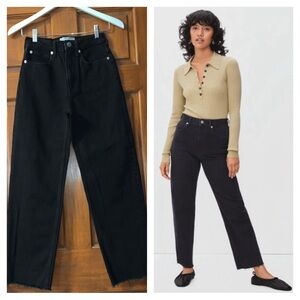 NEW EVERLANE Way High Jeans in Black 23 Regular